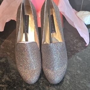 Seven7 Women's Sparkling Loafers - Silver Glitter